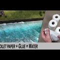 Toilet paper + Glue = Realistic Ocean water